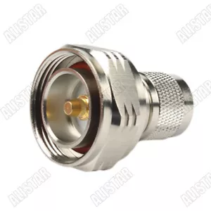 N Type Male to L29 7/16 Din Male Plug RF Coaxial Connector Adapter M/M Nickel - Picture 1 of 3