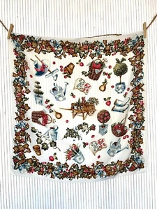 Foulard Carré de soie Floral Jardinage Vintage Cadeau pour Femme FO625 - Imagen 1 de 13