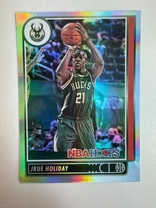 2021-22 Panini NBA Hoops Silver /199 Jrue Holiday Milwaukee Bucks #113 - Picture 1 of 2