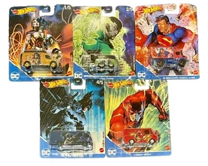 2020 Hot Wheels Premium Pop Culture DC Comics Complete Set Of 5 - Picture 1 of 6