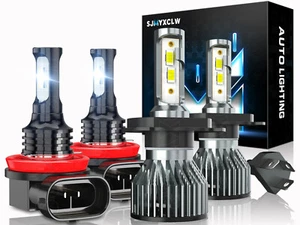 For Toyota Highlander 2008-2010 Combo LED Headlight HIGH Low Beam Fog Light Bulb - Picture 1 of 13