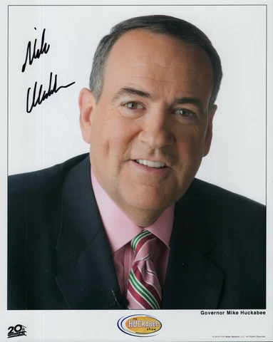 MIKE HUCKABEE HAND SIGNED 8x10 COLOR PHOTO+COA          FORMER ARKANSAS GOVERNOR Cover