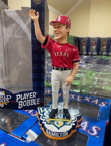 MLB  Texas Rangers Josh Hamilton Bobble Arm 2010 World Series Bobblehead. Rare Cover