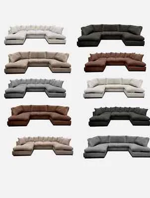 POLAR BEAR U Shape SOFA SALE , Brand New black grey beige silver large Corner Sofa modern