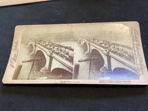 STEREOVIEW LONDON BRIDGE , LONDON ENGLAND. JARVIS PUBL. UNDERWOOD AND UNDERWOOD - Picture 1 of 2