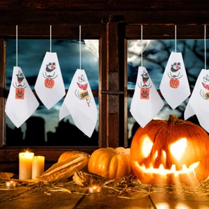 3 x Halloween Hanging Ghost Party Decoration Balloons Garden Tree Decorations - Picture 1 of 12