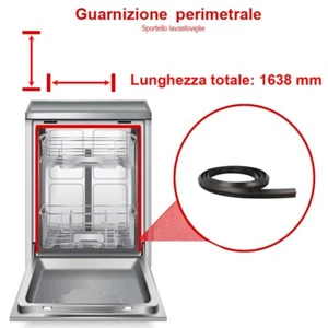 Guarnizione Perimetrale 3 Lati 1638 mm Lavastoviglie Ariston Hotpoint Indesit - Imagen 1 de 8