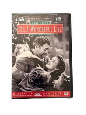 Its A Wonderful Life 1947 DVD Uncut Version James Stewart Donna Reed New Sealed - Image 1 of 3