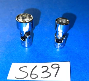 MAC TOOLS 2 PIECE NEW UNUSED 1/4 DRIVE METRIC CHROME SWIVEL SOCKETS 10MM & 13MM - Picture 1 of 12
