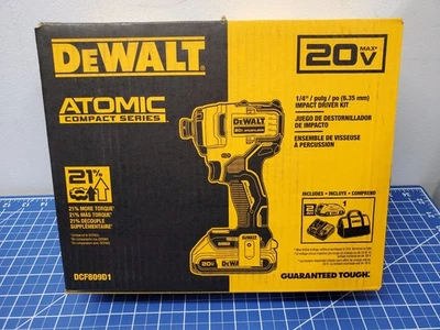 DEWALT ATOMIC 20V  1/4 in. Cordless Brushless Compact Impact Driver Kit DCF809D1 - Image 1 of 4