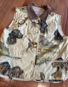 156 Rare! Vintage dog Spaniel Hunting Bogner vest Czech Republic 10 Quilted - Picture 1 of 12