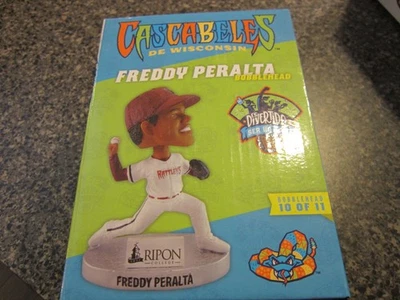 Wisconsin Timber Rattlers Bobblehead - Freddy Peralta - 15/08/2019 - Cascabeles Foto 1 de 3