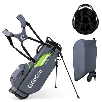8-Way Golf Stand Bag w/ 5 Pockets Lightweight Portable Golf Club Bag  Handles - Image 1 of 4