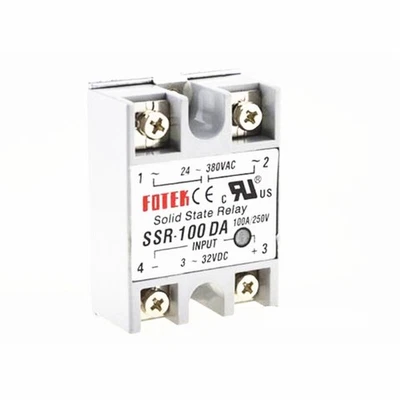 100A SSR-100DA DC Steuerung AC Einphasen Solid State Relais DC3-32V to AC24-380V - Bild 1 von 3