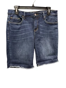 Kaari Blue Blue Jean Denim Long Shorts Women’s Size 8 - Picture 1 of 5