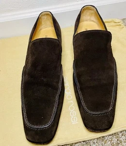 Sergio Rossi Men’s Brown Suede Loafers Size US 11 - Picture 1 of 7