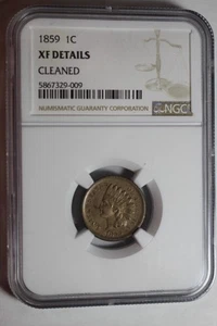 1859 Indian Head Cent XF Details NGC - Picture 1 of 3