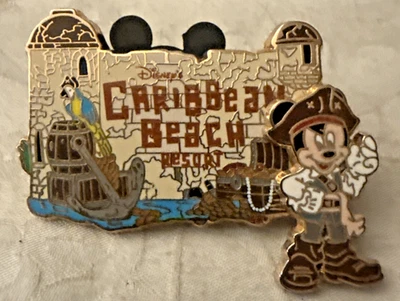 2009 WDW - Mickey Mouse - Pirate of the Caribbean Beach Resort Disney Pin B8 - Image 1 of 4