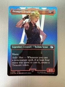 Prompto Argentum - 387 - Magic: Final Fantasy MTG - Uncommon - Borderless - FOIL - Picture 1 of 2