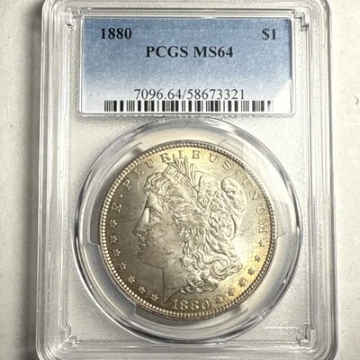 1880-P Morgan Silver Dollar Vam 43 TONED PCGS MS64 - Image 1 of 4