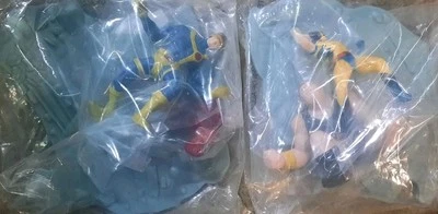 Lote de figuras Hardees Marvel X-Men Cyclops vs Commando & Wolverine vs The Blob 1995 Foto 1 de 2