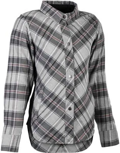 HIGHWAY 21 [#6049 489-1451~3] Women'S Rogue Flannel Md Pink/Grey - Picture 1 of 1