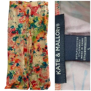 Pantalones Kate & Mallory Mujer Grande Pierna Ancha Estampado Tejido Cintura Elástica Boho Playa - Imagen 1 de 13