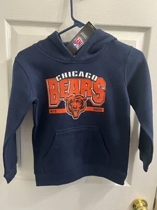 Chicago Bears NFL Team Apparel Blue Hoodie Jacket Pullover Youth Kids Large NWT - Picture 1 of 3