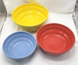 Vintage Bienenstock Ringgeschirr verschachtelte Rührschüssel Set KIL Keramik Primärfarben MCM - Bild 1 von 23