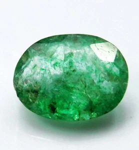 Esmeralda verde colombiana natural certificada de 3,85 quilates - piedra preciosa suelta de corte ovalado - Imagen 1 de 7
