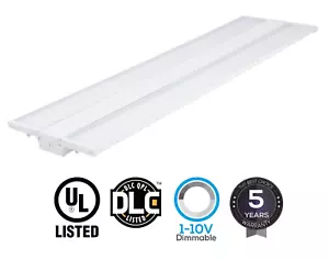 4 Pack 165W LED Linear High Bay Warehouse Light Fixture Factory 22,000 Lumens UL - Picture 1 of 10