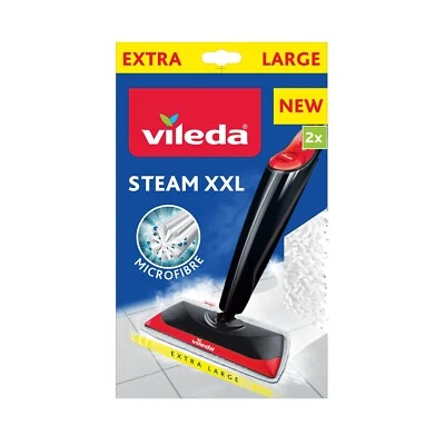 2 PEZZI Vileda Pad Ricarica Microfibra Ricambio per Scopa Vileda Steam XXL Durevole - Immagine 1 di 4