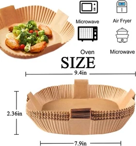 Extra Large Disposable Square Parchment Paper Liners for Air Fryers, 7.9 Inch - Picture 1 of 3