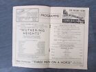 Wuthering Heights Emily Bronte 1937 Original Little Theatre Rumpfprogramm