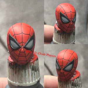 Cabeza de casco de hombre araña macho pintada 1/12 esculpida para cuerpo de figura de acción MAFEXX de 6"" - Imagen 1 de 6