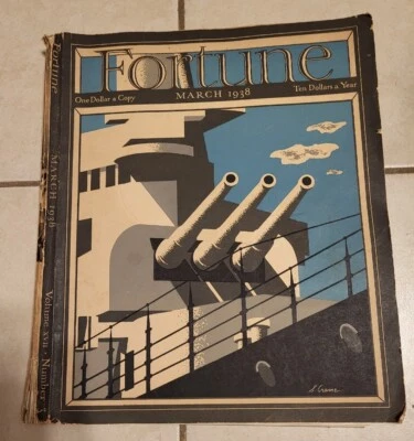 Fortune Magazine March 1938 Volume 17 Number 3 182 Pages - Image 1 of 2