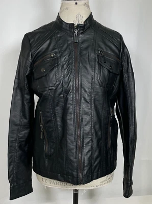 Apt. 9 Faux Leather Moto Black Jacket Women's SMALL - Image 1 of 4
