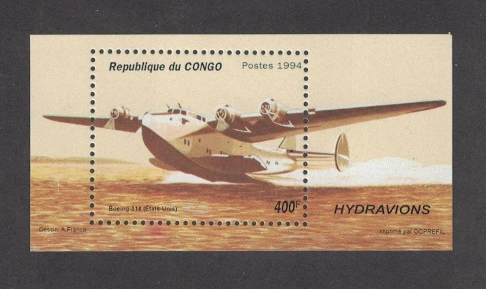 República del Congo 1071A - Boeing 314. Individual.  MNH.OG.  #02 CONGO1071A Foto 1 de 1