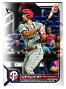 2022 Bowman # 89 Matt Vierling Philadelphia Phillies Rookie - Picture 1 of 2