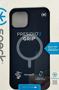 Speck Presidio2 Grip Magsafe Case For Apple iPhone 14 Plus/15 Plus Black/White - Photo 1 sur 1