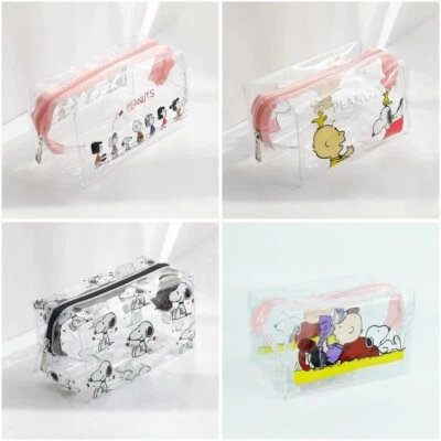 The Peanuts Make-up Tasche l Snoopy Damen Mädchen Kosmetikbeutel Transparent - Bild 1 von 2