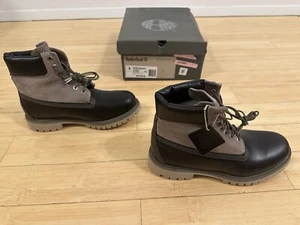 Size 12 Timberland Men 6 Inch Premium Boots A13QN Factory Second Black Grey - Picture 1 of 8