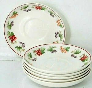 Lotto 6 piattini da caffè Wedgwood Provence Queensware Inghilterra - Foto 1 di 3