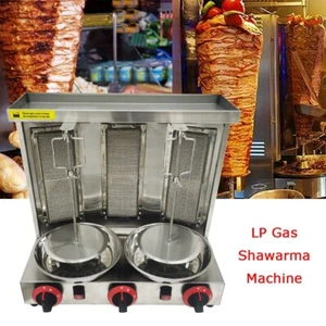 3Head Commercial Shawarma Machine Vertical LP Gas Doner Kebab Gyro Grill Machine - Picture 1 of 20