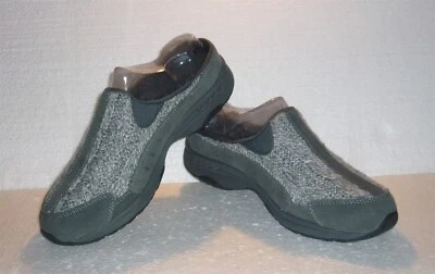 EASY SPIRIT "TRAVELKNIT" CLASSIC MULE GRAY SUEDE/SWEATER KNIT SZ 8M NWOB - Image 1 of 4