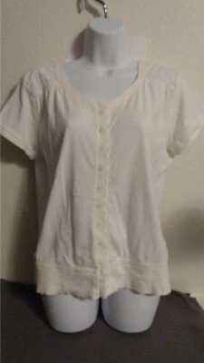 Camiseta blanca para mujer Van Heusen grande 100 % algodón Foto 1 de 3