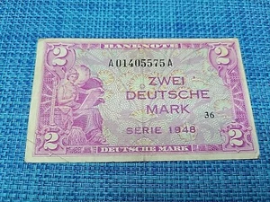 🇩🇪 Germany West Federal 2 two mark 1948    P-3a  Banknote 122024-21 - Picture 1 of 2