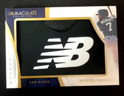 2017 Immaculate Manuel Margot Rookie Jumbo New Balance Cleats Patch RC 2/8!!! - Image 1 of 2