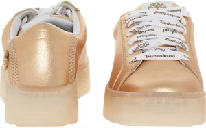 Women's TIMBERLAND Leather Shine Gold Trainers Platform Shoes UK 5 RRP £120 - Picture 1 of 2