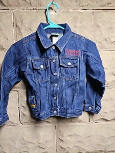 Thomas The Train Blue Engine Jacke Jungen Mädchen Jeans Denim Vintage Gr. 6 2001 - Bild 1 von 7